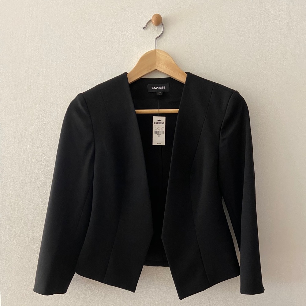 Express Women’s Cutaway Black Blazer